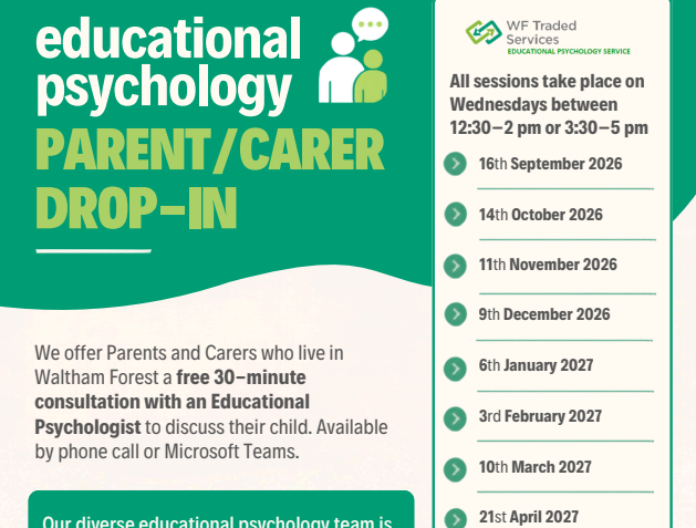 Educational Psychology PARENT/CARER DROP-IN